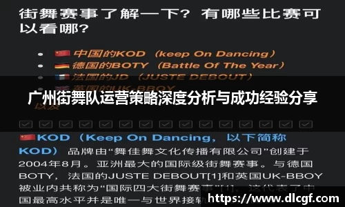 广州街舞队运营策略深度分析与成功经验分享